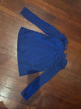 Mini Boden navy top with coral trim